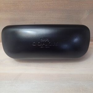 Coach Hard Sided Eyewear Glasses Case Black Branded Microfiber Cloth Unisex NEW